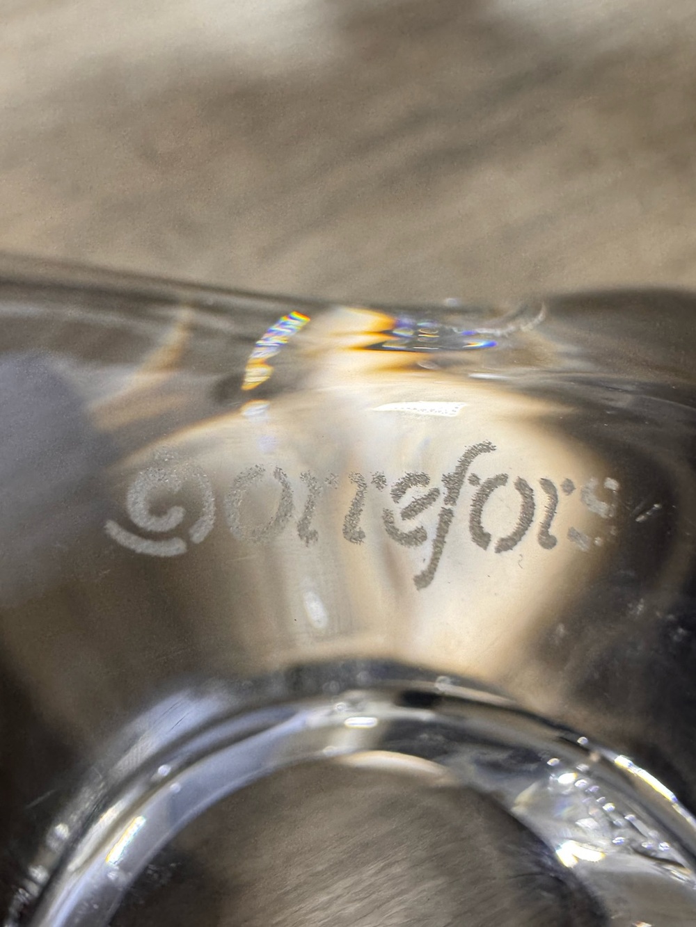 Signed Orrefors Sweden crystal star tealight holders, pair, excellent condition - Picture 6 of 10